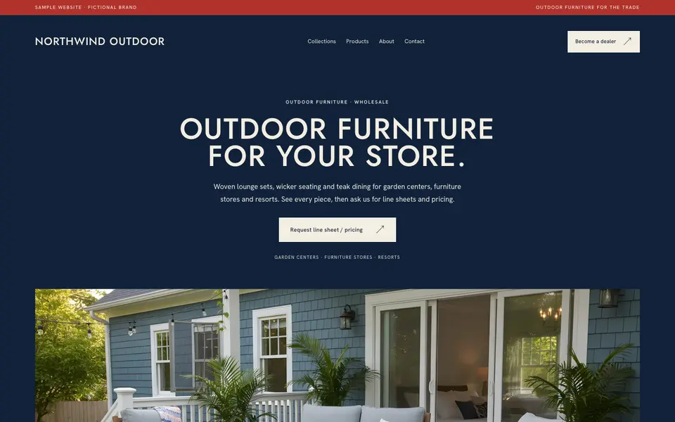 Harbor website template: sample home page