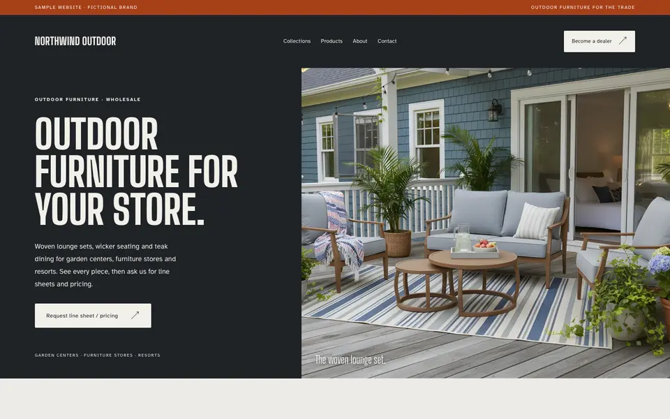 Workshop website template: sample home page